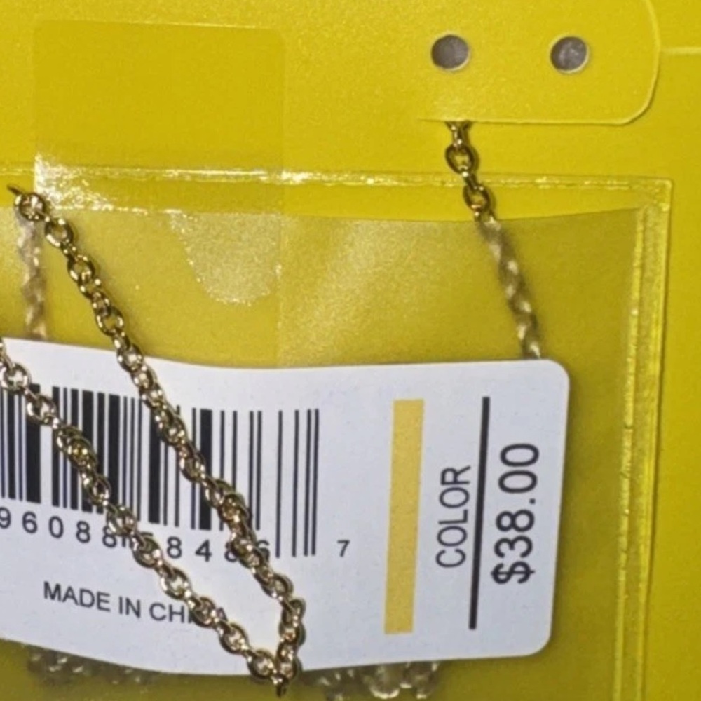Kendra Scott Gold Chain Necklace with Coral Pink Stone - Picture 4 of 6